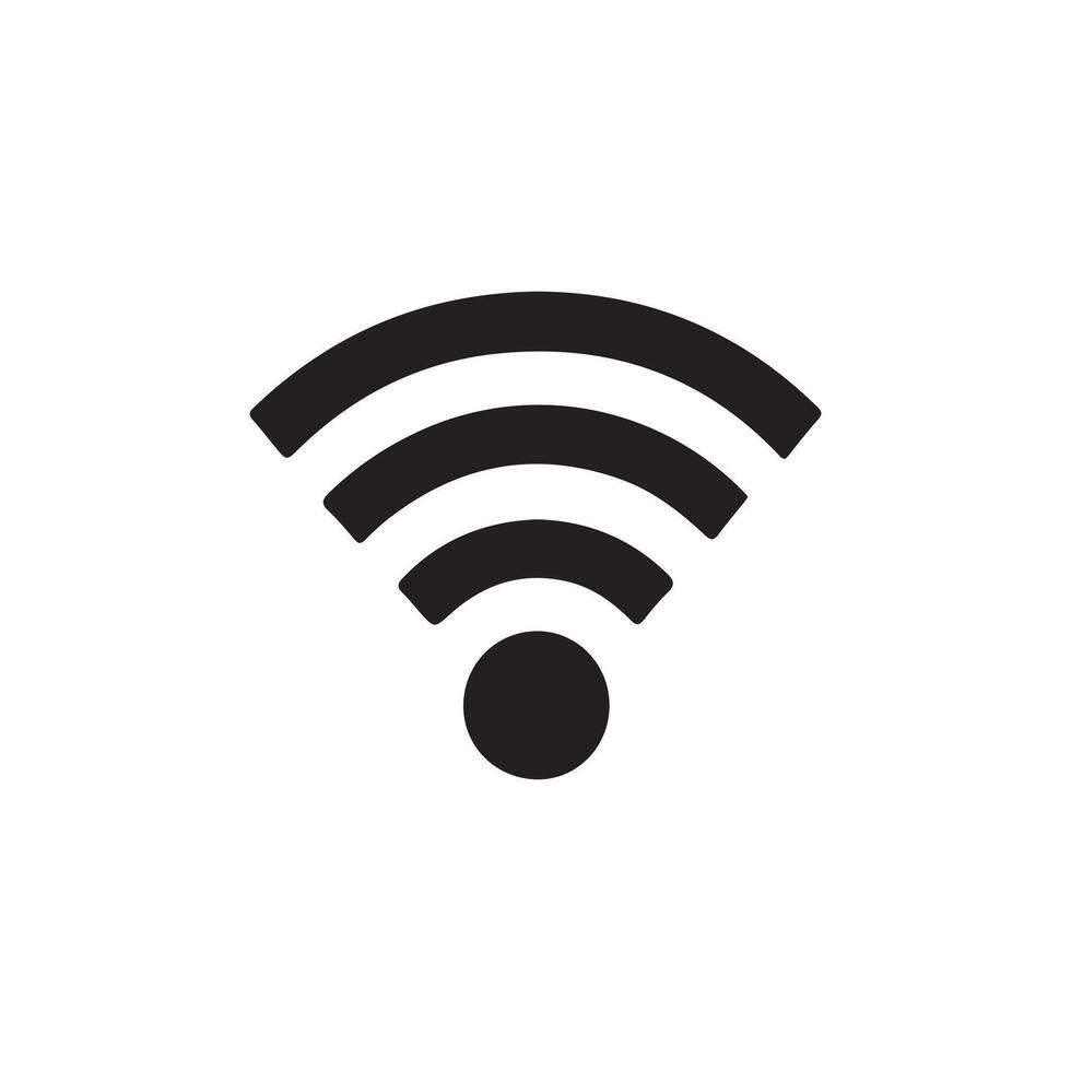 Wifi icon. Free wifi sign isolated icon. wi-fi network black icon. flat illustration of wifi icon. vector