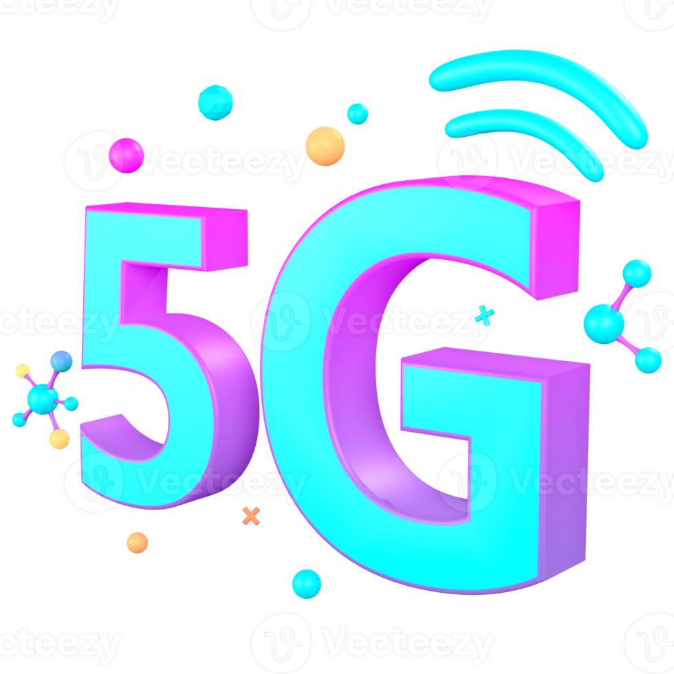 3D 5G Symbol png