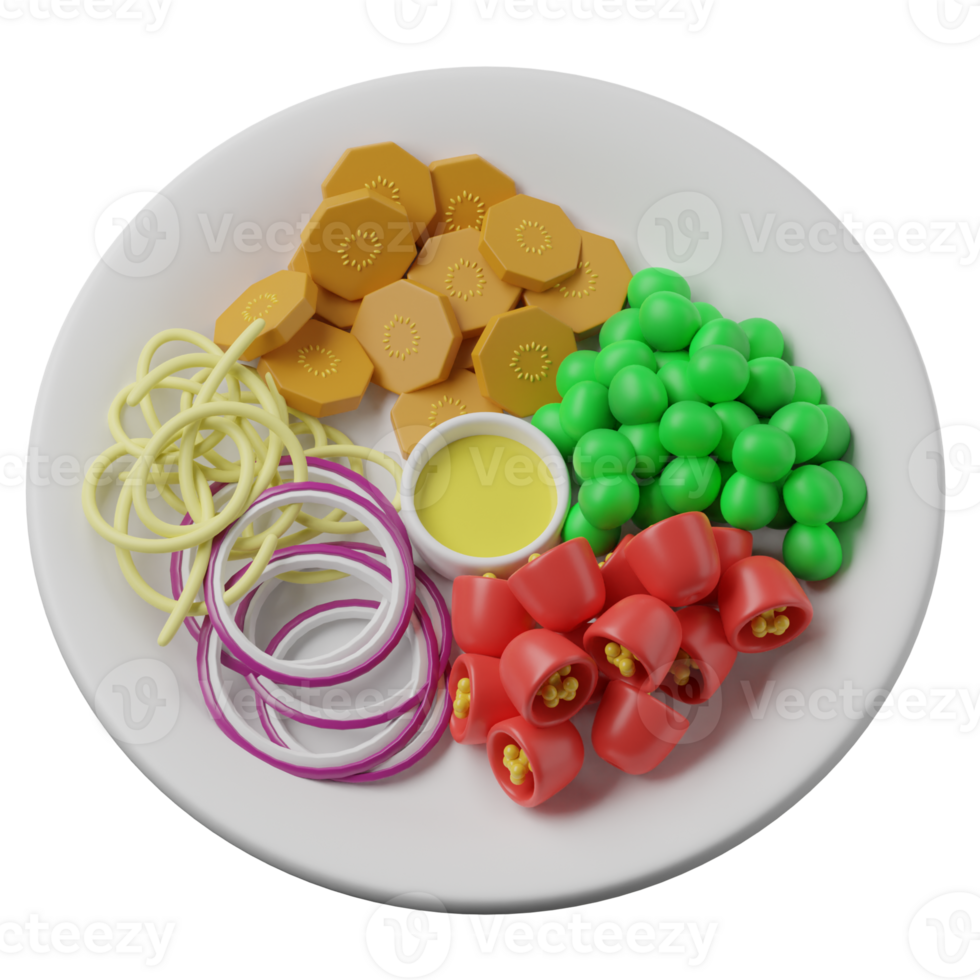 3D Food Raw Vegan png
