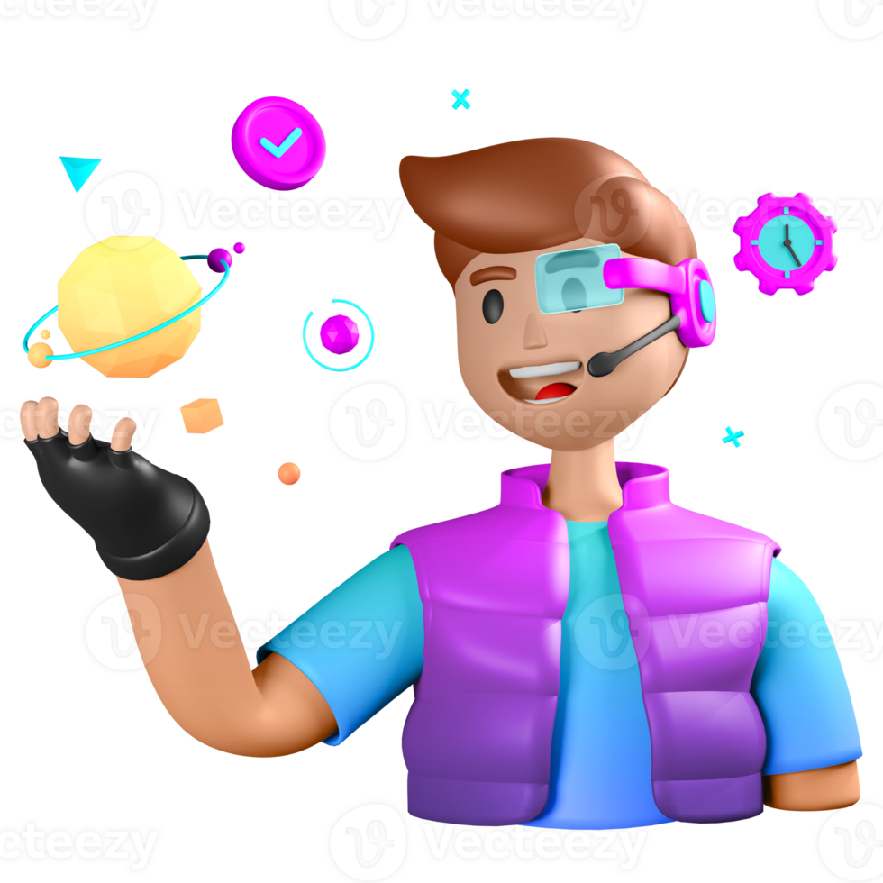 3D Future Metaverse png