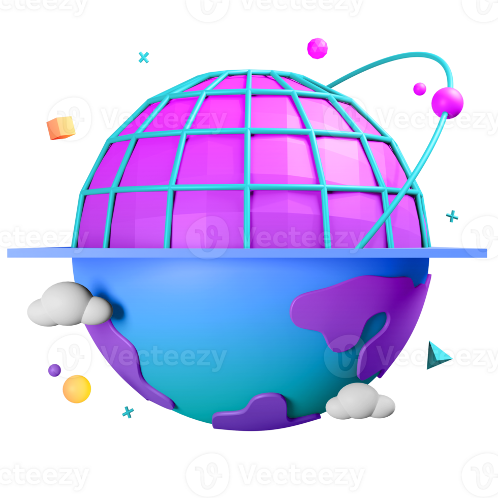 3D Mirror World Metaverse png