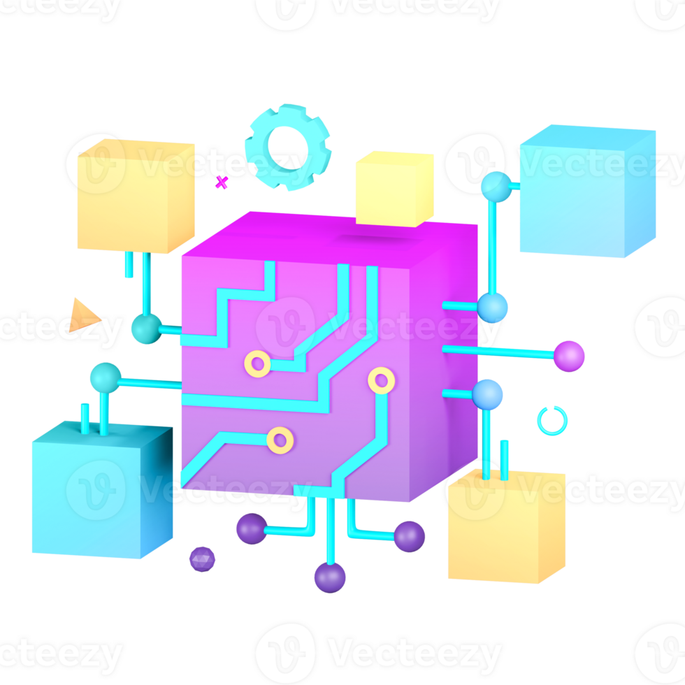 3D Technology Metaverse png