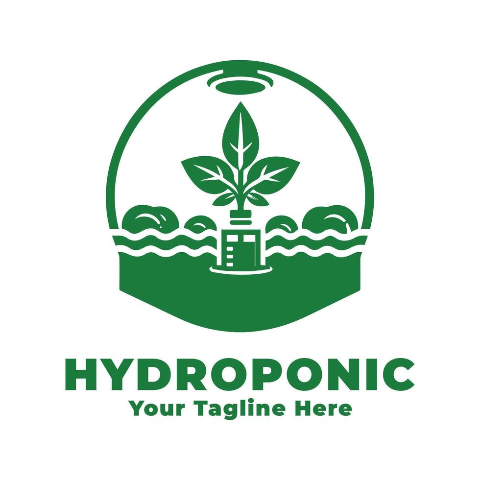 Logo Simple Hydroponic Design vector