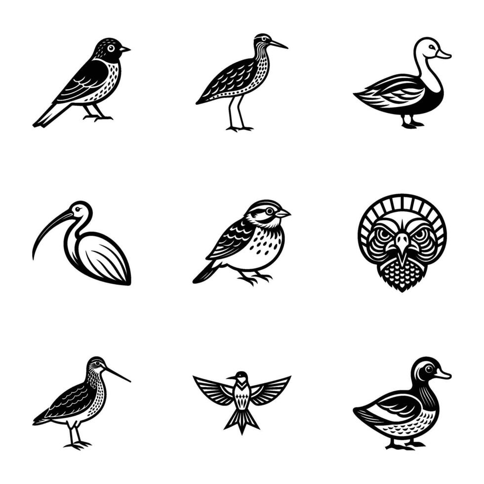 A glyph style icon of bald eagle head vector