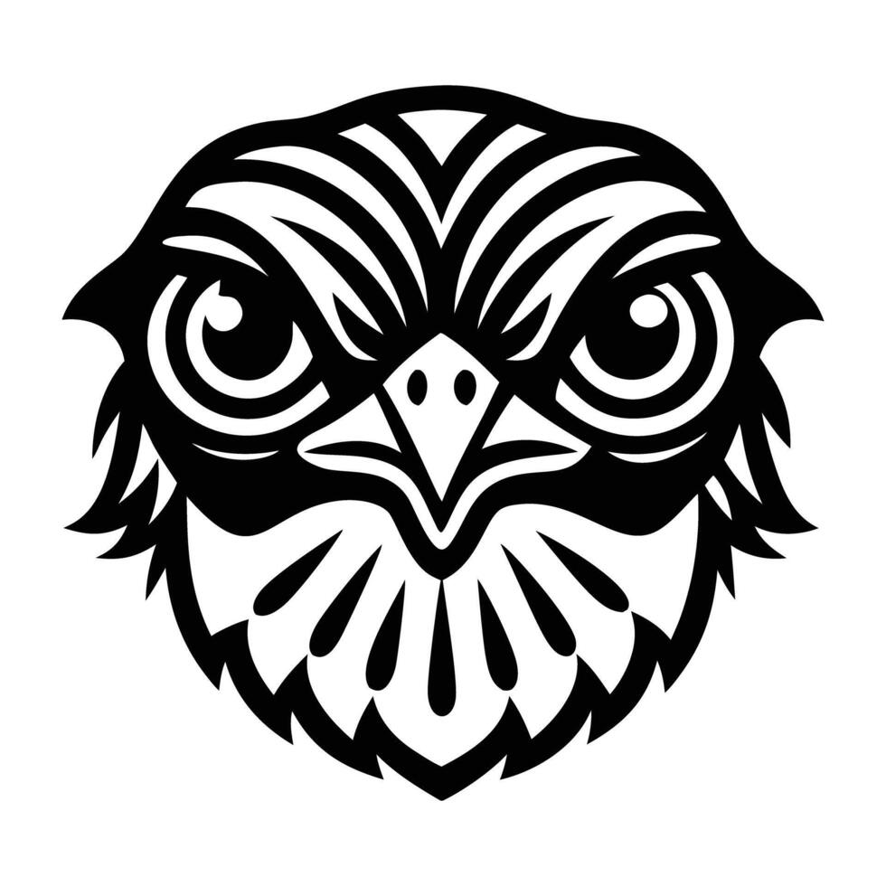 A filled style icon of eurasian blackbird vector