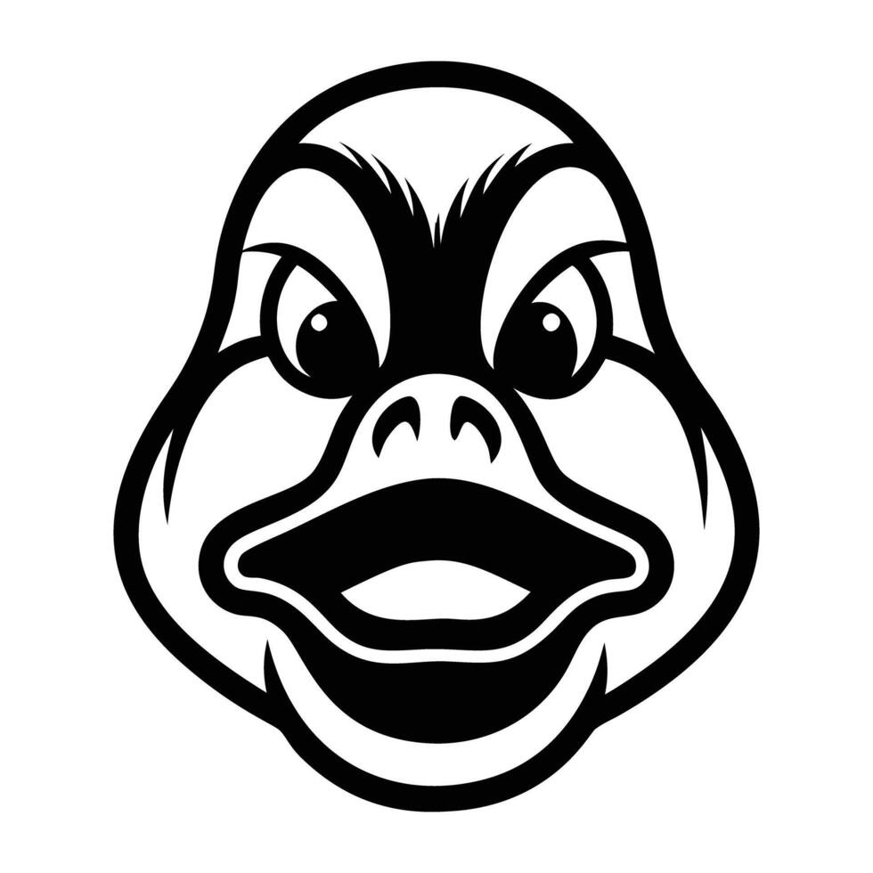 A solid icon of mallard duck vector