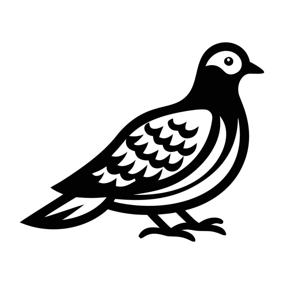 A glyph style icon of mourning dove vector