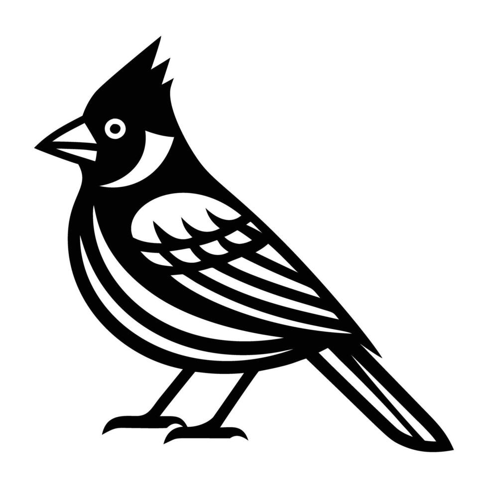 Northern cardinal icon in filled style vector