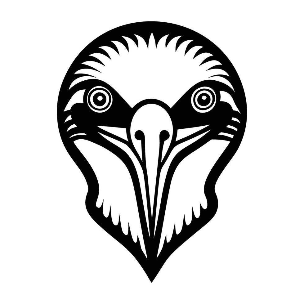 A solid icon of northern gannet vector
