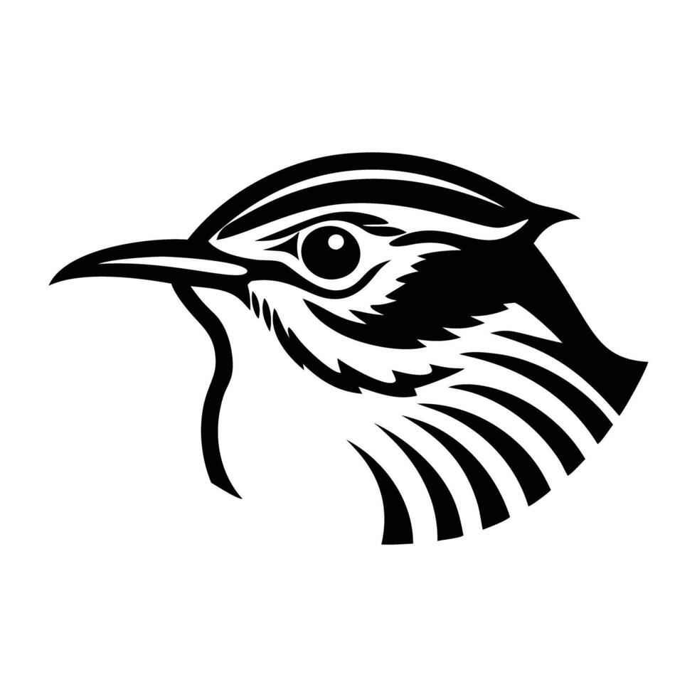 A filled style icon of carolina wren vector