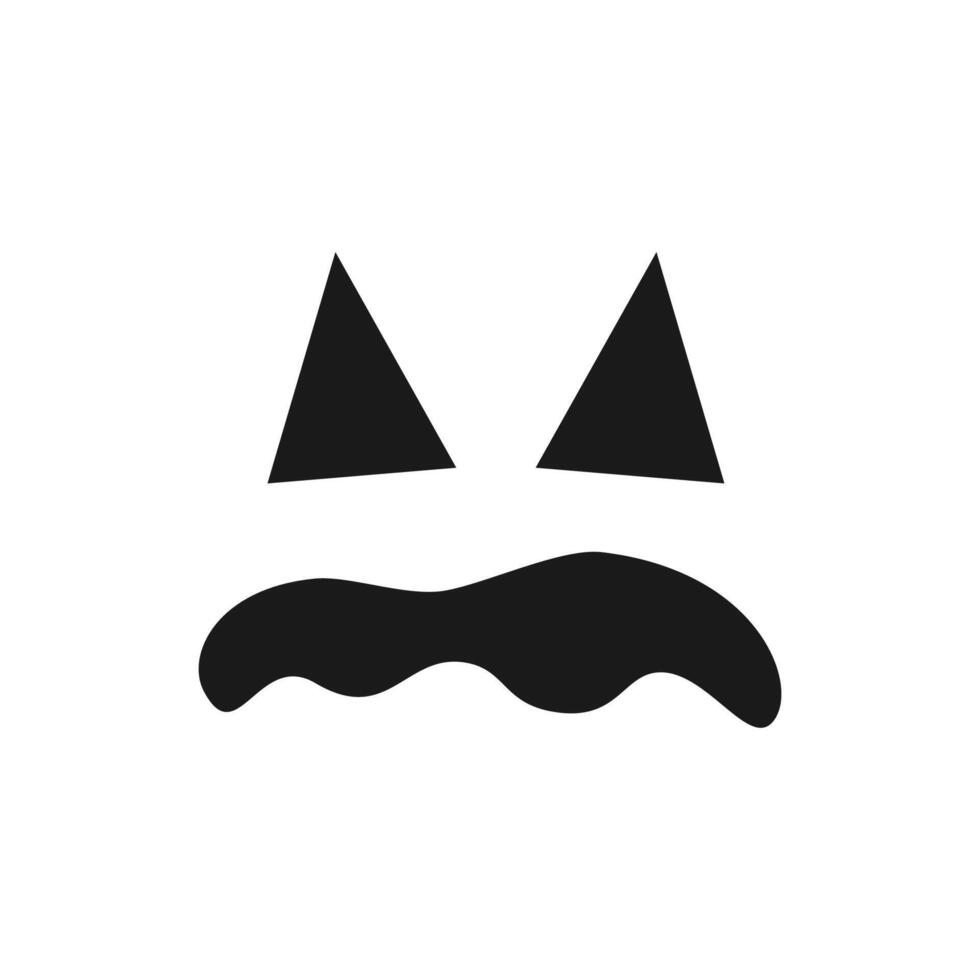 Jack O Lantern Monster Face Halloween Pumpkin Icon. Cute Funny Evil Face Expression. vector