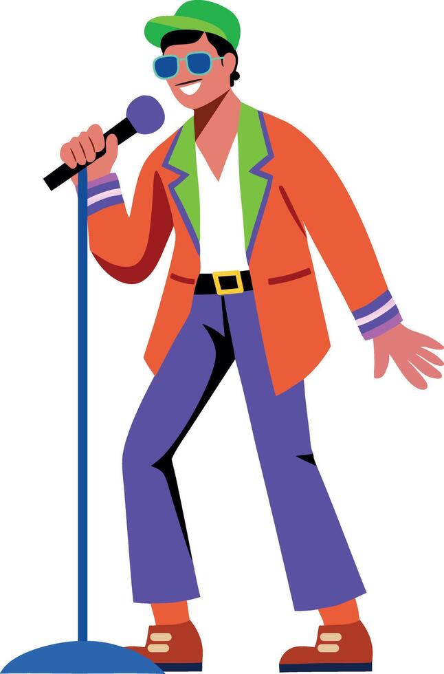 A flat character illustration of a chanter vector