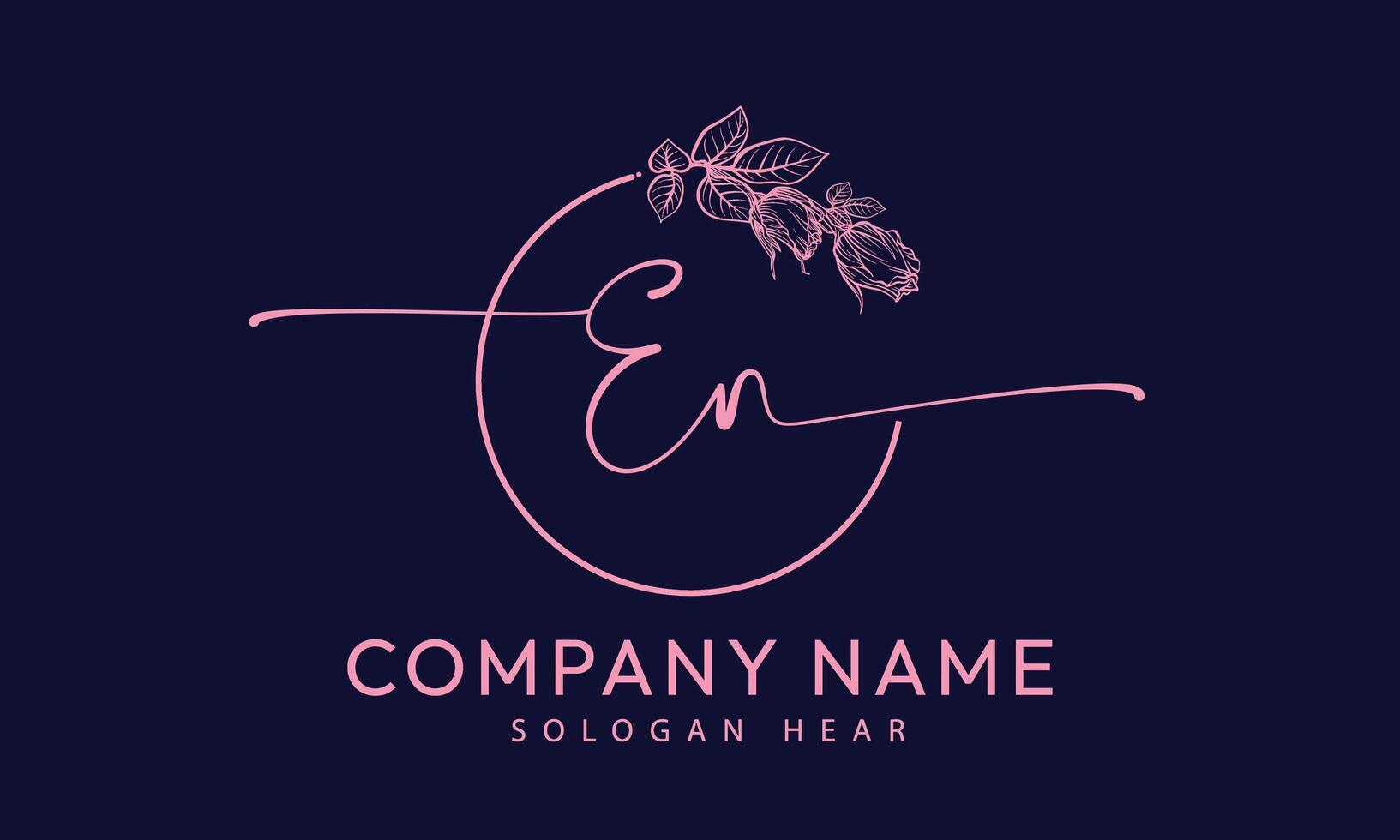 EN N E initial signature logo template vector