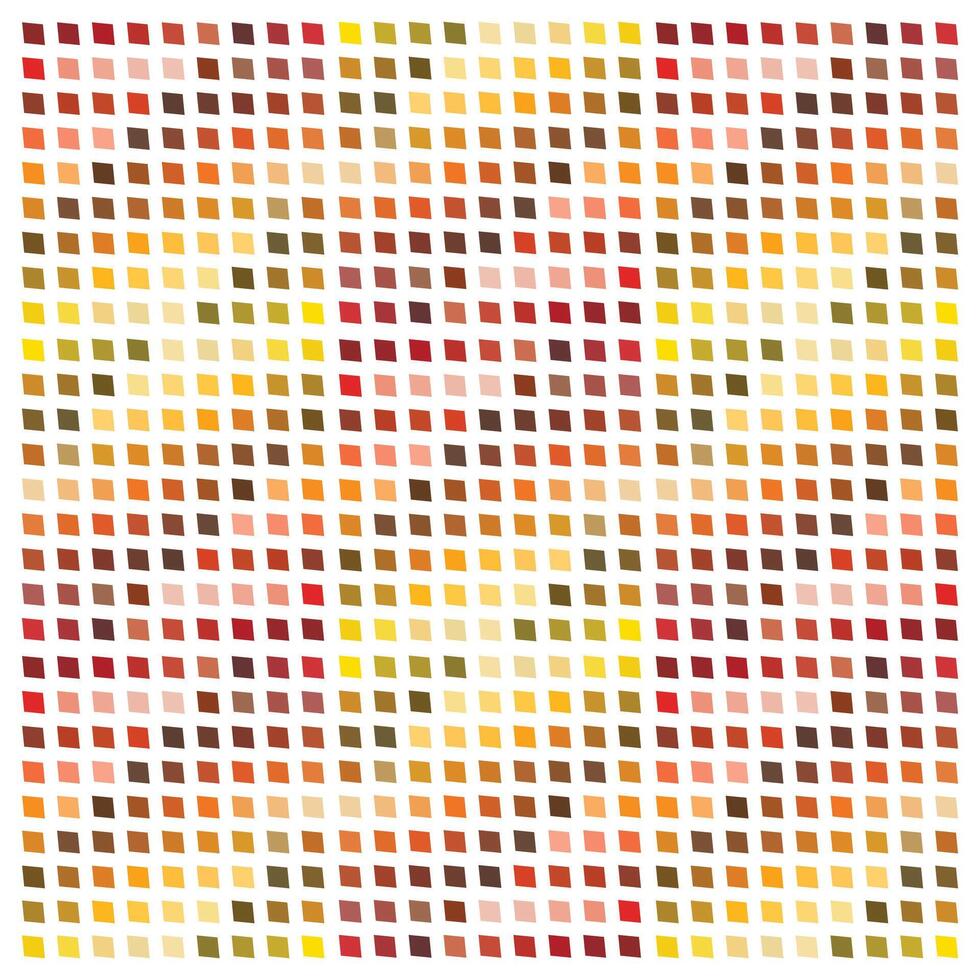 A grid of square color swatches transitioning from red brown to yellow tones. vector