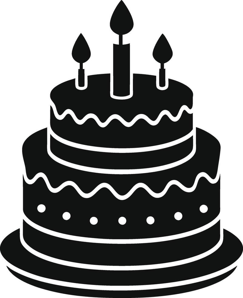 Birthday Cake icon symbol vectors illustration isolated on white backgroun. Illustration