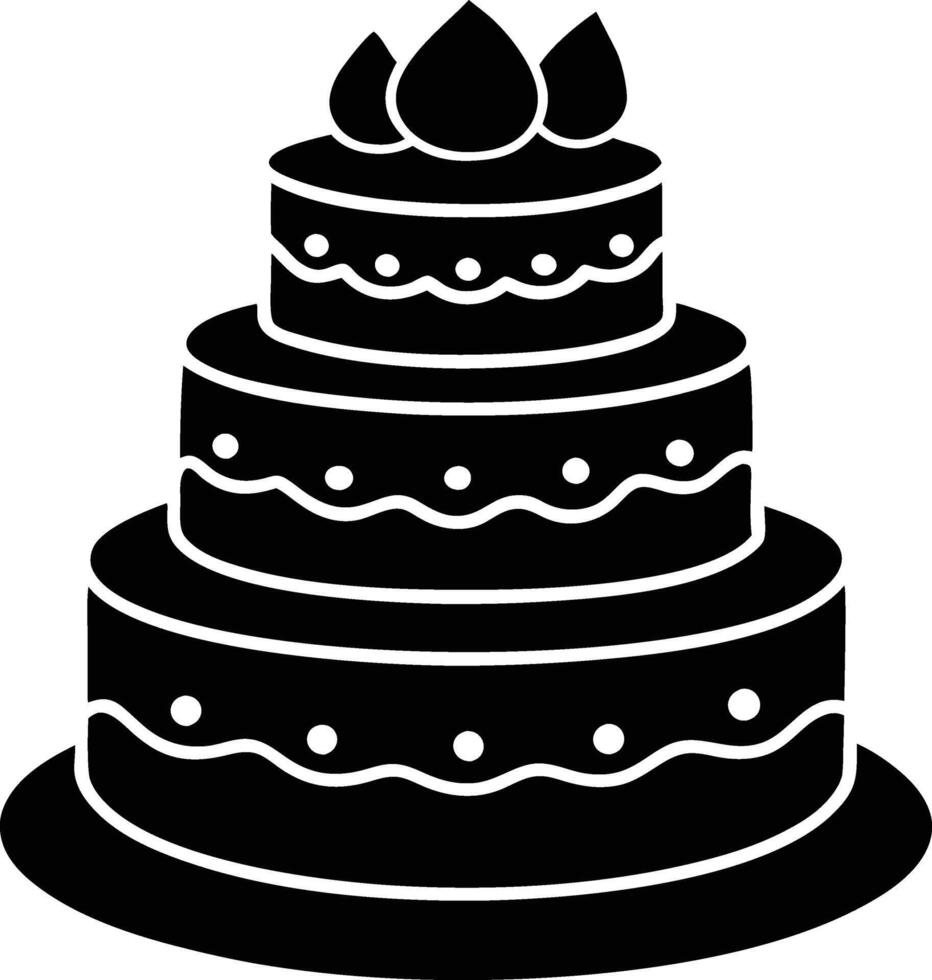 Wedding cake, Wedding cake Icon Vectors Silhouette