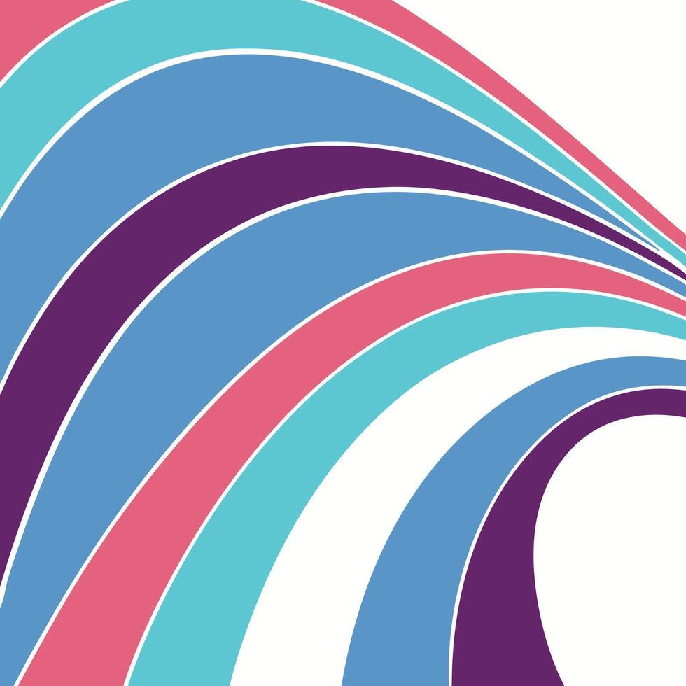 A colorful wave pattern with a white background vector