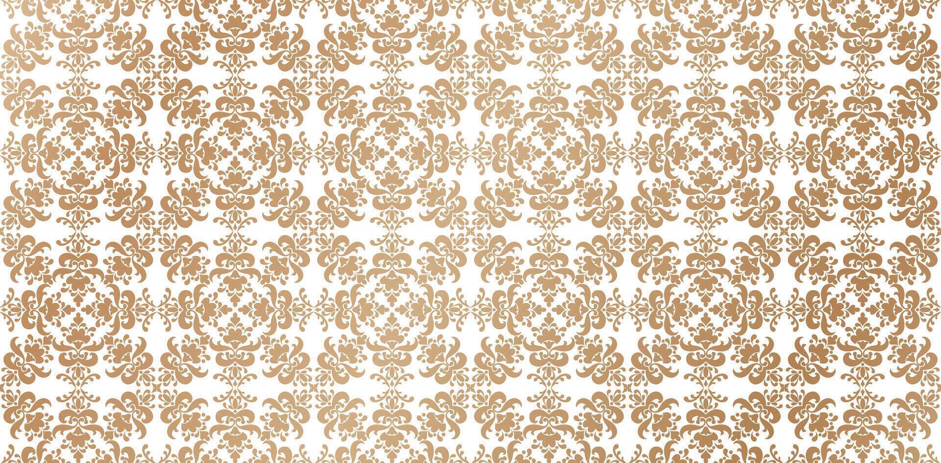 seamless pattern repetitive with floral ornament golden color isolated white backgrounds for knitted fabric textured, fabric printing, birthday invitations cover, wrapping paper, covering book element vector