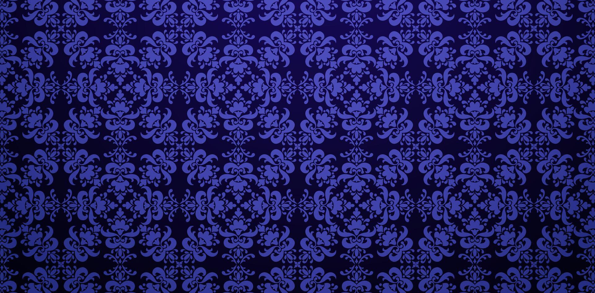 seamless pattern repetitive dark blue colors with floral ornament backgrounds for wallpapers, textile and web page, knitted fabric textured, fabric printing, birthday invitations cover, wrapping paper vector
