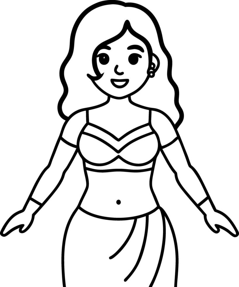 Woman belly dancer design vector