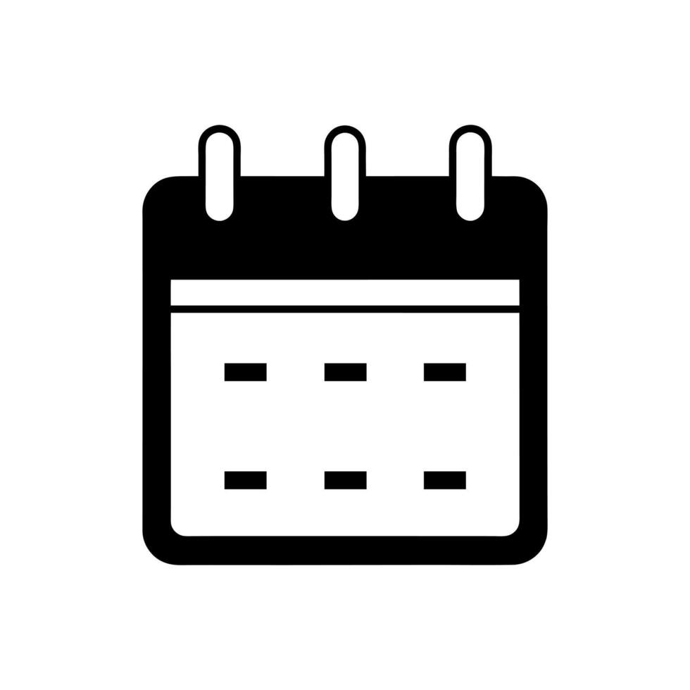 Calendar Icon silhouette design vector