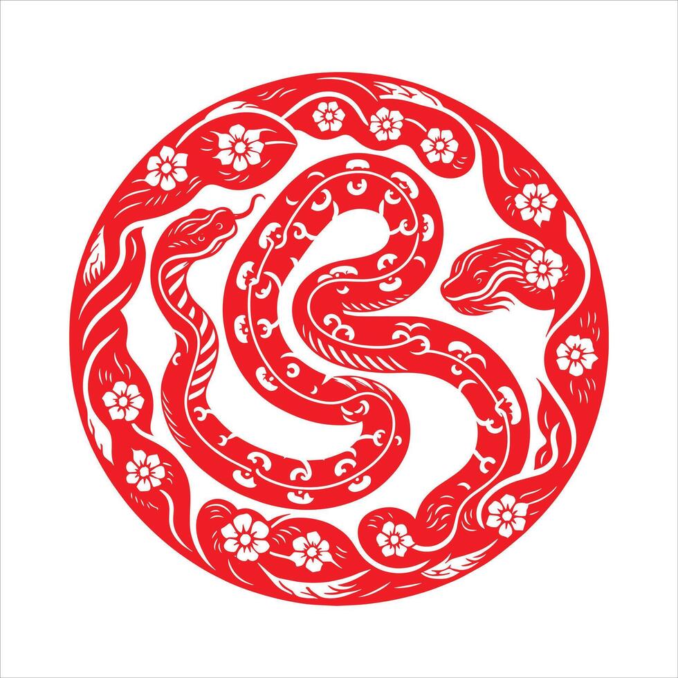 The chinese year of the snake vector