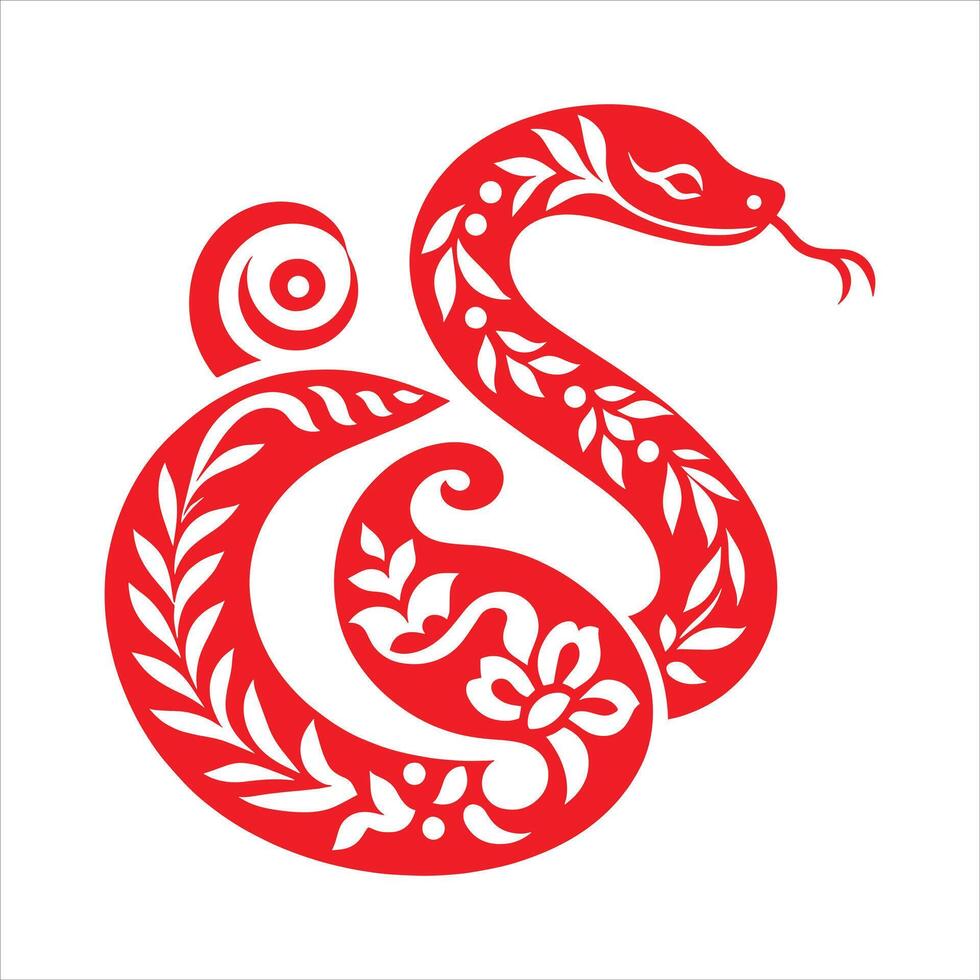 Chinese zodiac snake vector
