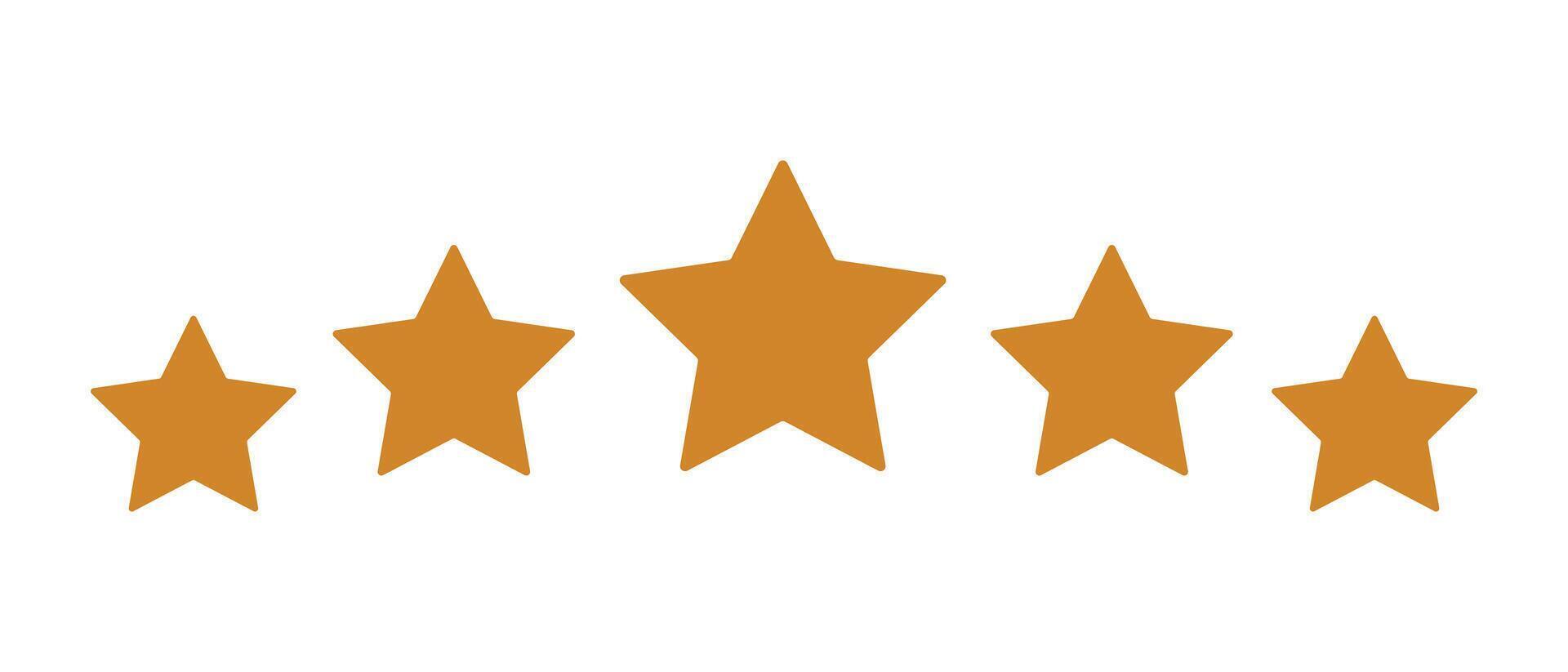 Five-star rating illustration. Product rating, Customer feedback 5-star symbol. vector