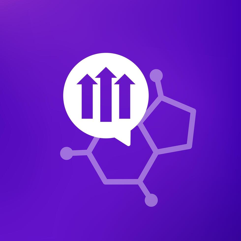 growth hormone icon, design vector