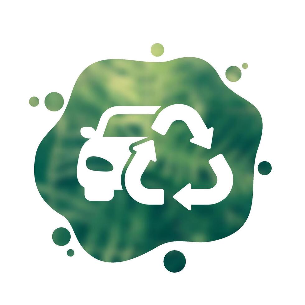 car recycling icon, design vector