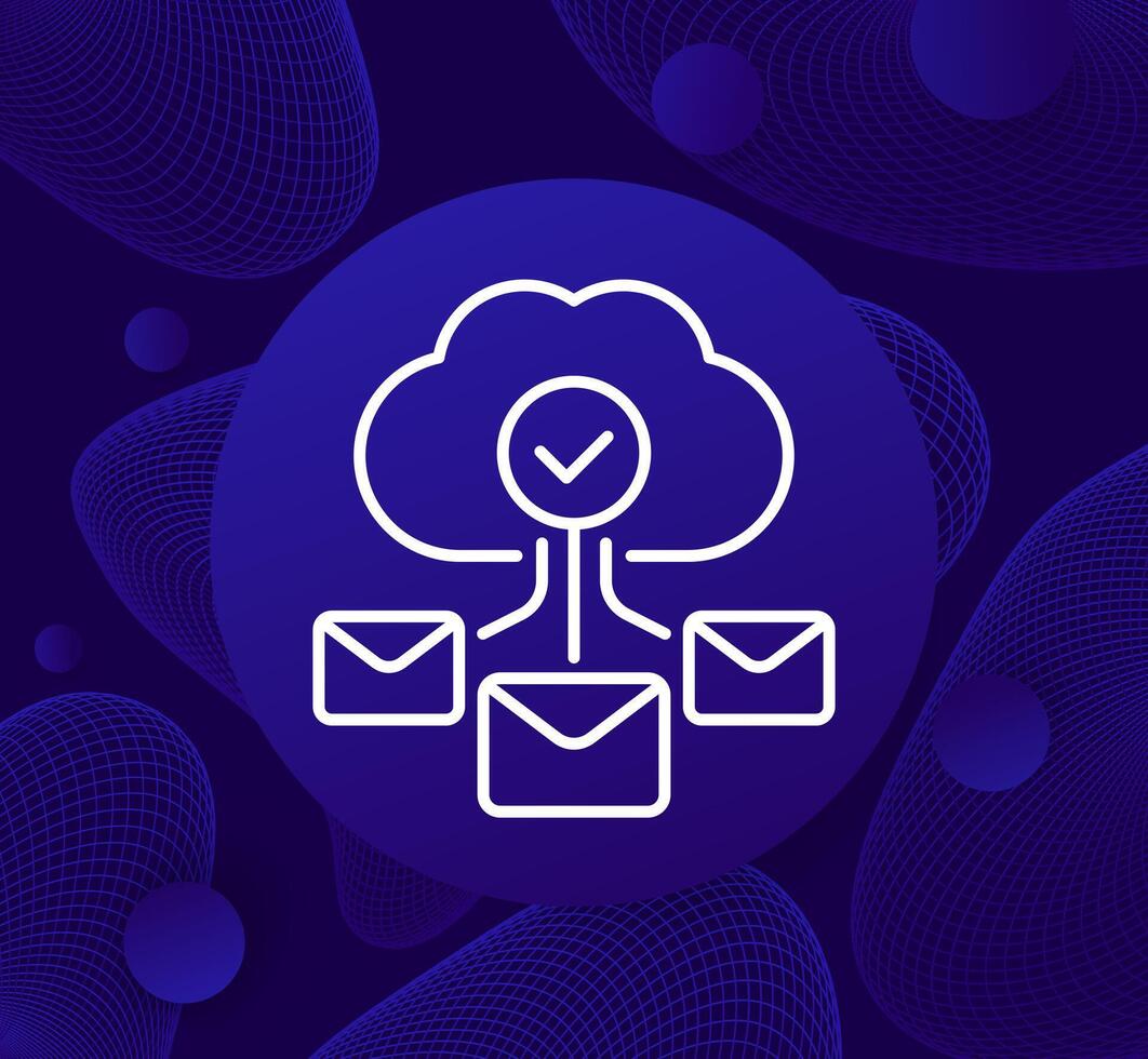 email automation, SaaS icon, line vector