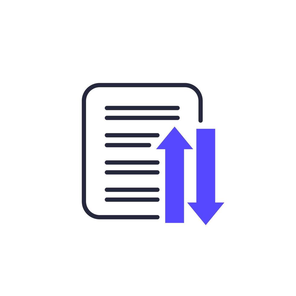 case priority icon with document vector