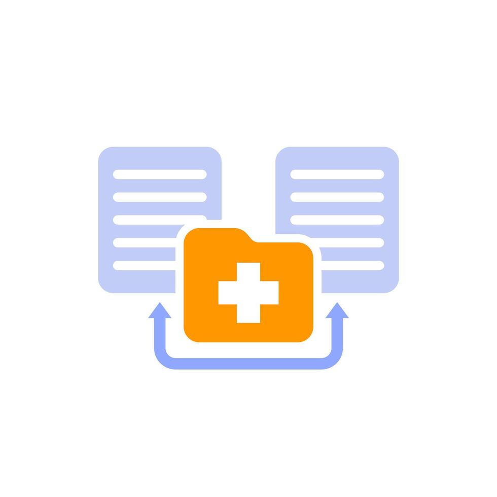 medical documents or patient files icon on white vector