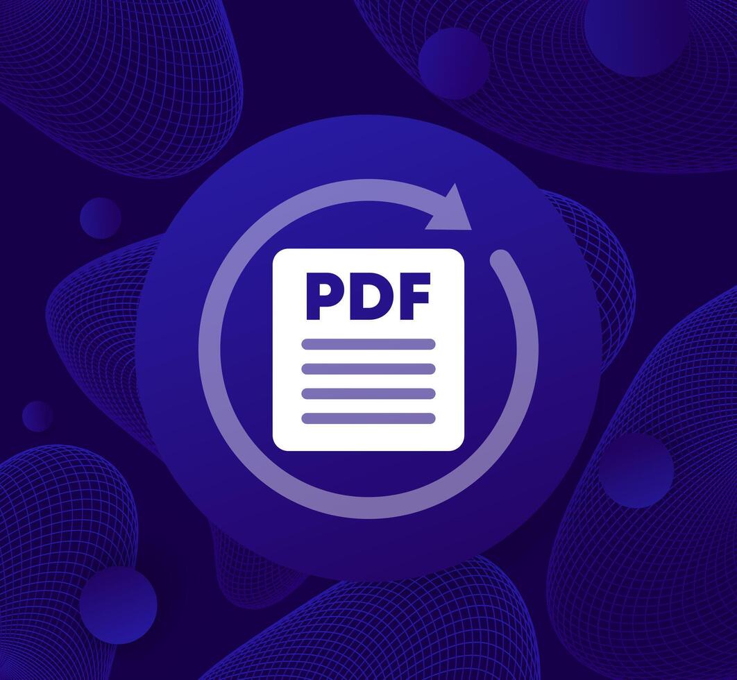 convert to PDF icon for web or apps vector