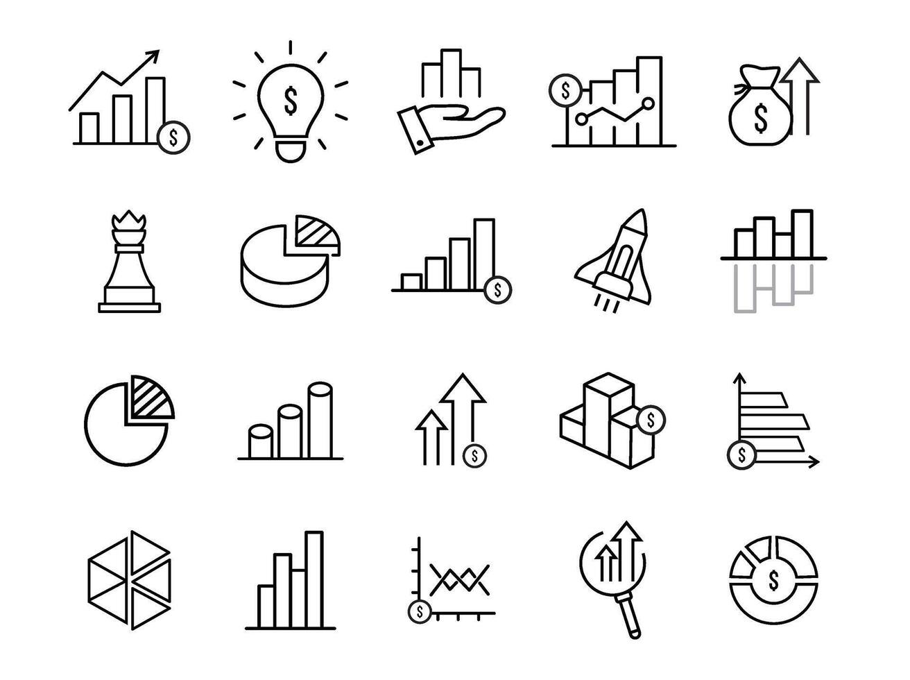 Chart arrow traffic bussines vector