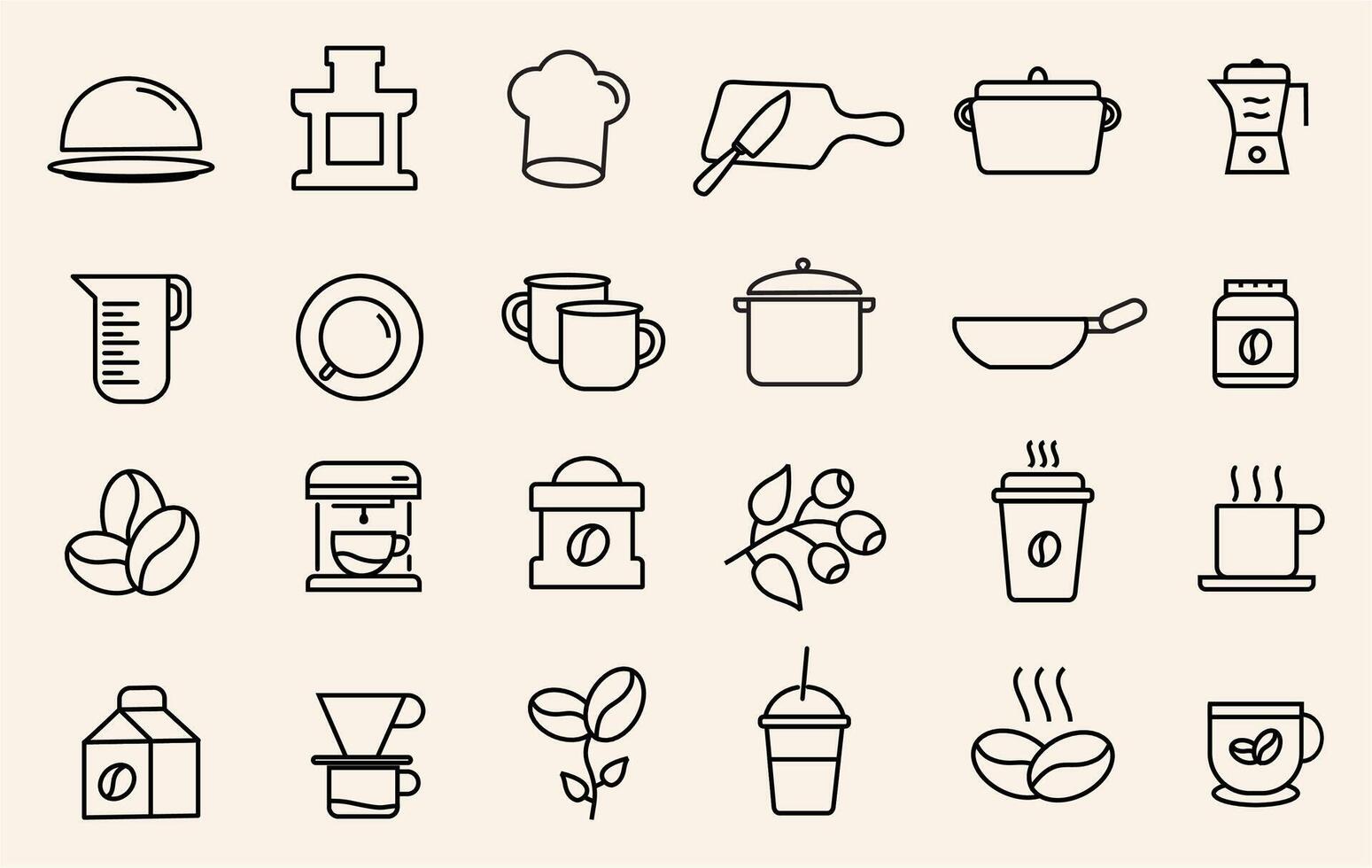 Cooking and drink coffee vector