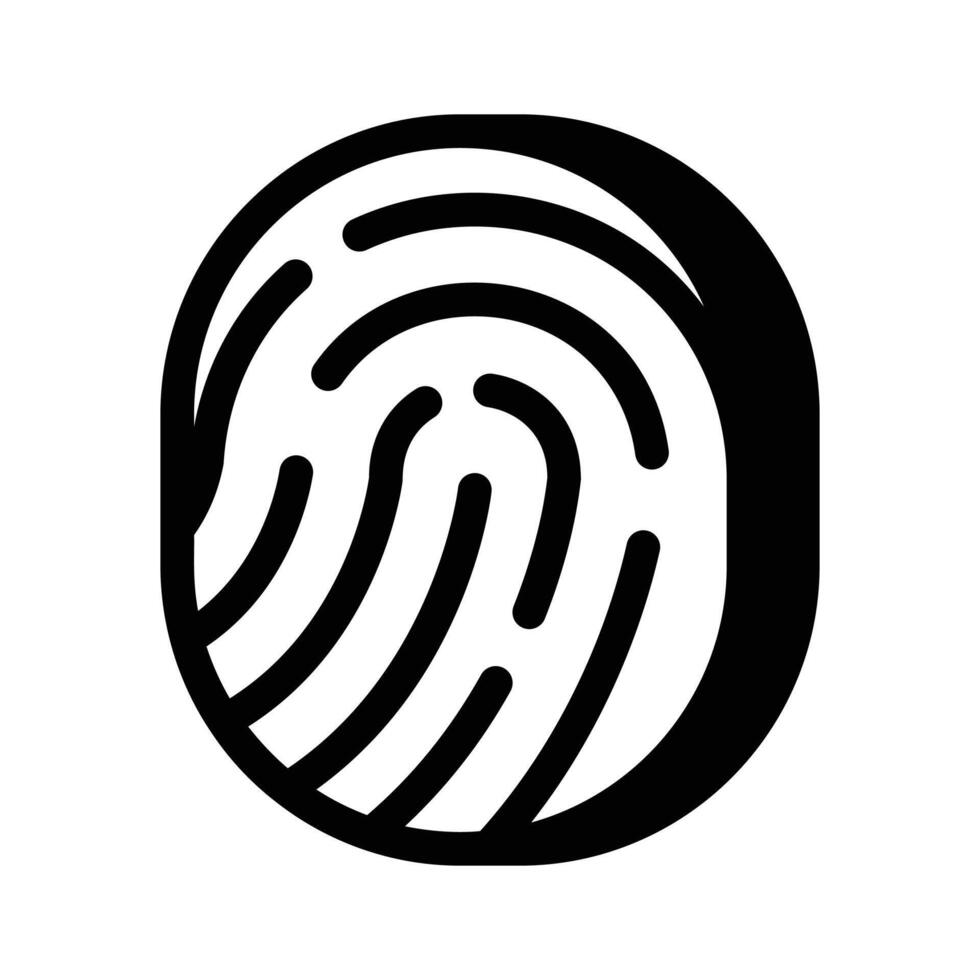 Icon of fingerprint symbolizing identity or biometric authentication vector