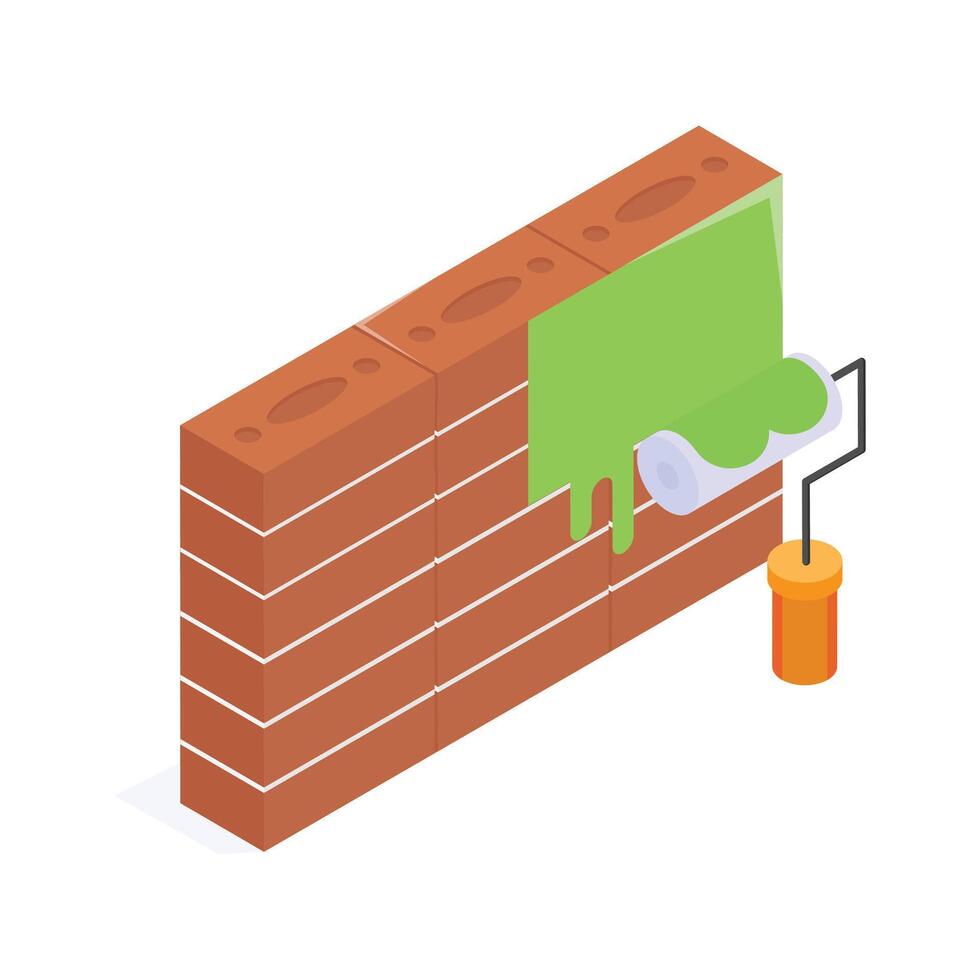 Get this creative icon of house painting in modern style vector
