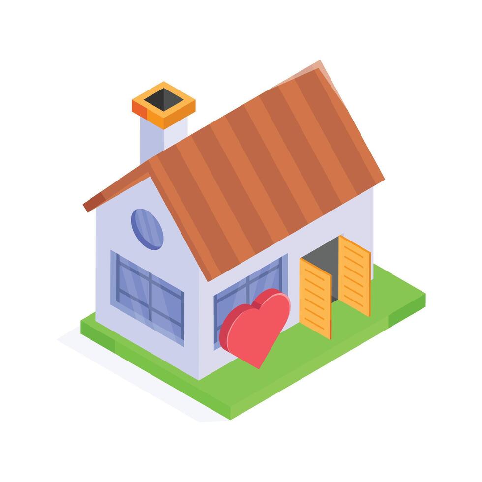 Grab this amazing icon of favorite house in modern style vector