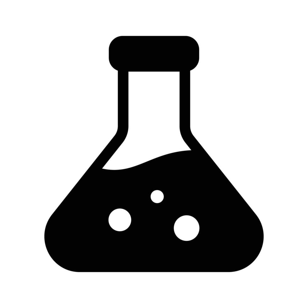 A laboratory flask representing experiments or science vector