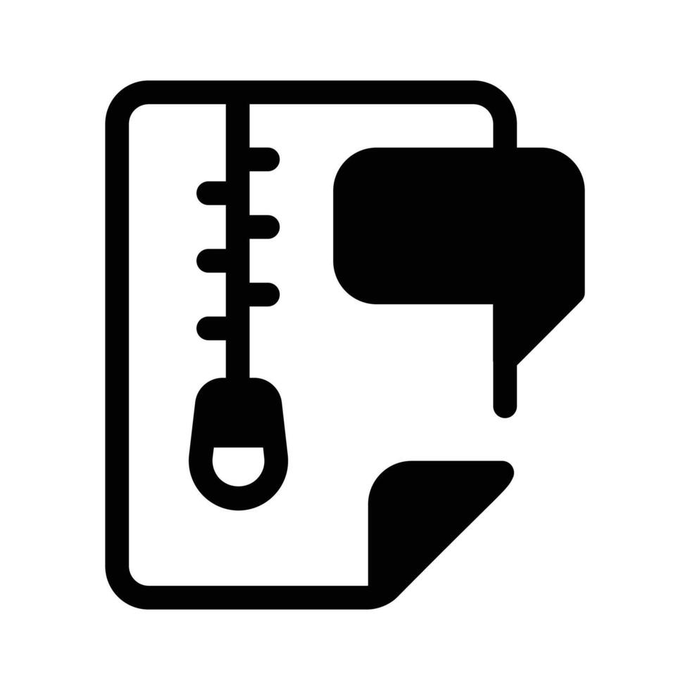 Zipped file icon representing compressed files or data vector
