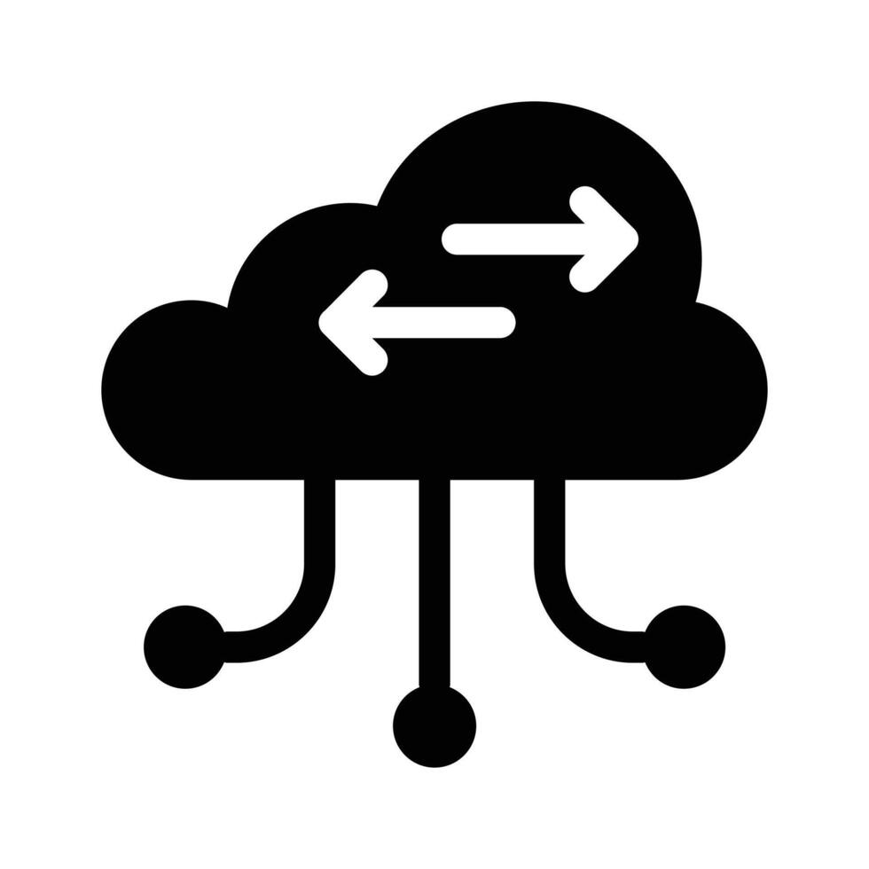 Get this creative icon of cloud network in trendy style vector