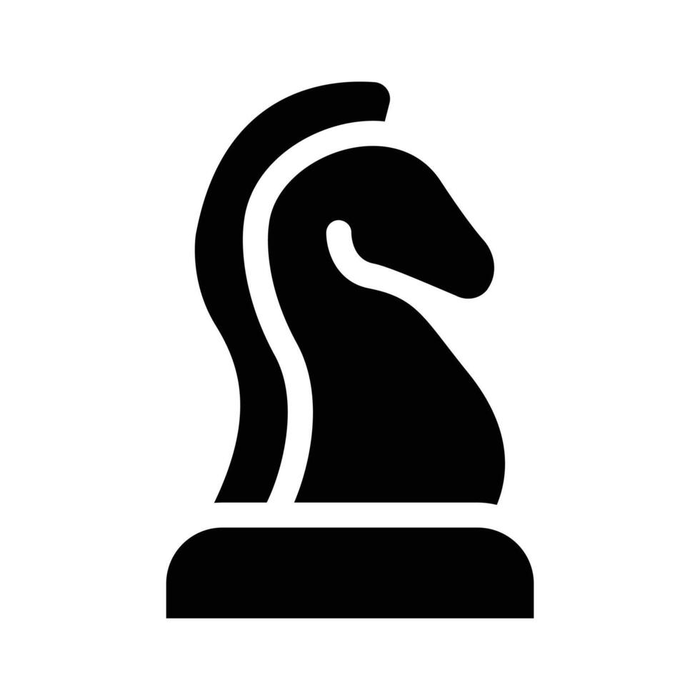 A chess knight symbolizing strategy or games vector