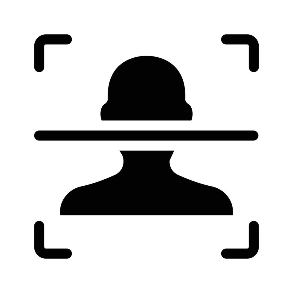 Biometric recognition, ready to use icon of face recognition vector