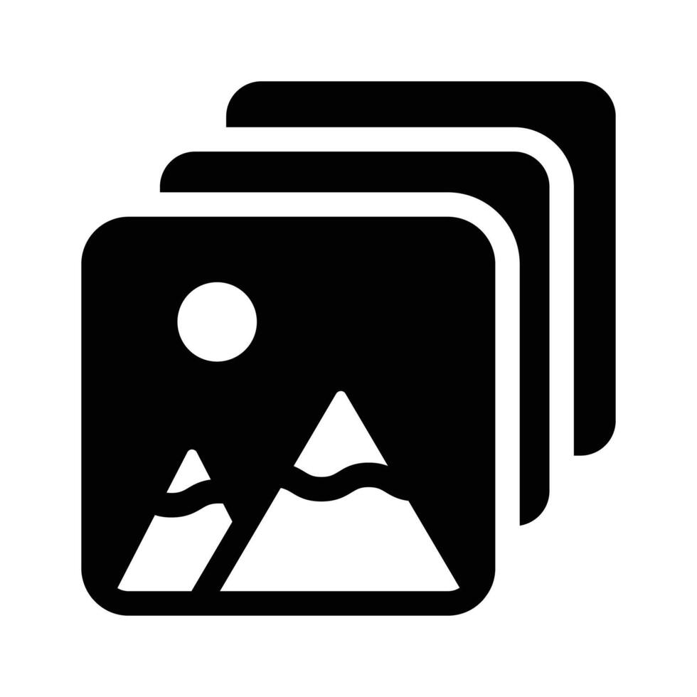 Stacked photos for images or media galleries vector