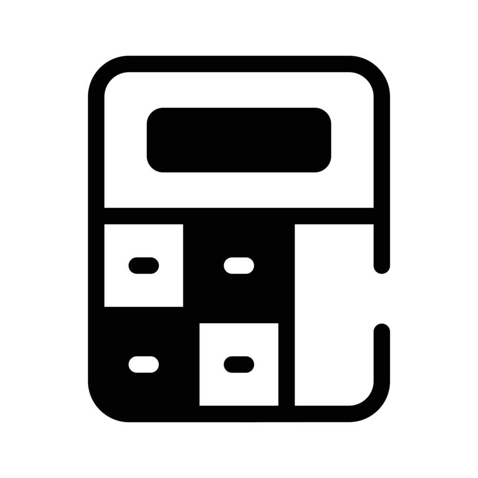 A calculator symbolizing mathematical calculations or finances vector