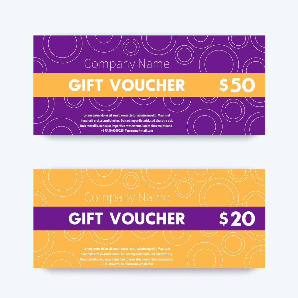 Gift Voucher modern design, template, illustration vector