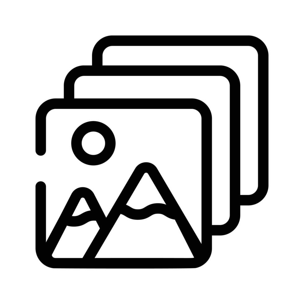 Stacked photos for images or media galleries vector