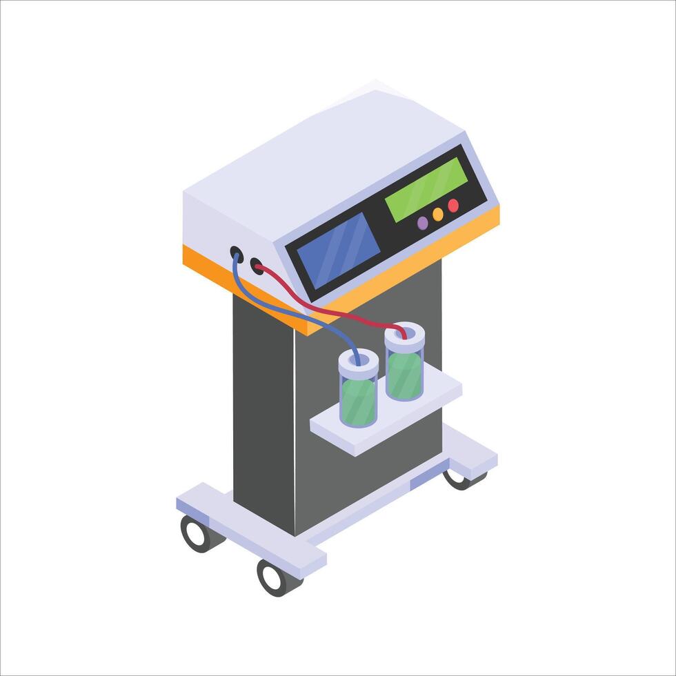 Automated robot for dispensing medications in healthcare facilities vector