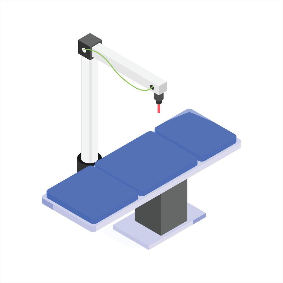 Surgical table with robotic assistance for precision operations vector